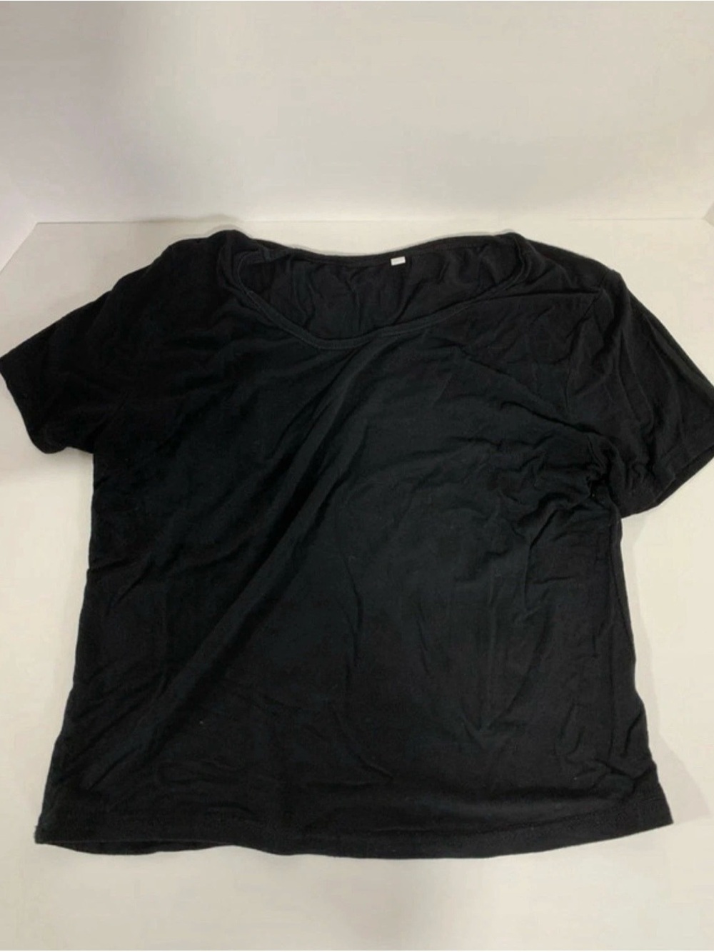 Women's medium cropped basic short sleeve tee shirt 286